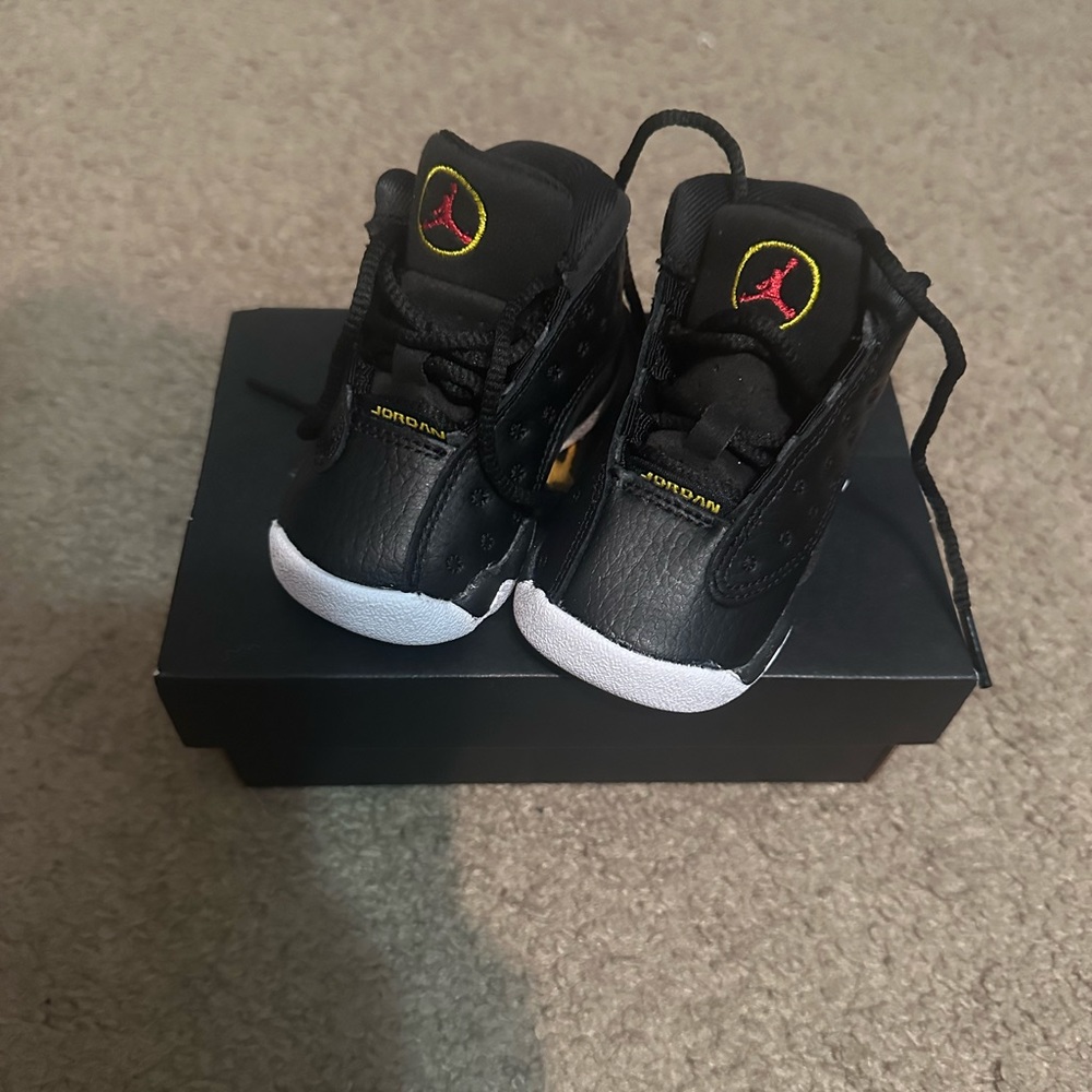 Retro 13 Jordan for baby size 3c. black/true red-white.